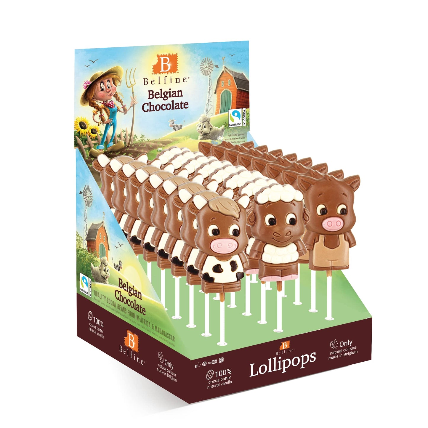 Belfine Lollipop 30g Belgian chocolate